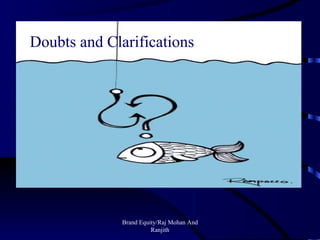 Brand Equity/Raj Mohan And Ranjith Doubts and Clarifications 