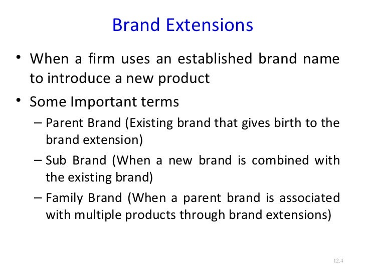 Brand extensions