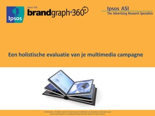 Een holistische evaluatie van je multimedia campagne




             © 2012 Ipsos. All rights reserved. Contains Ipsos' Confidential and Proprietary information and
                    may not be disclosed or reproduced without the prior written consent of Ipsos.
 