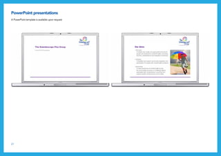 21
PowerPoint presentations
Our Aims
• Recovery
To deliver high quality and appropriate services for
people who experience mental ill health, promoting
recovery, independence and integration at all times.
• Inclusion
To facilitate and support community integration and
participation for people with mental health problems.
•Awareness
To raise awareness of mental health across
the communities we serve; to challenge stigma
associated with mental illness; to promote and
support positive mental across communities.
A PowerPoint template is available upon request
 