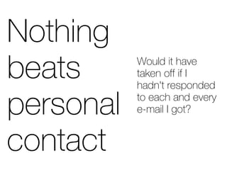 kçíÜáåÖ=
ÄÉ~íë=      tçìäÇ=áí=Ü~îÉ=
            í~âÉå=çÑÑ=áÑ=f=
            Ü~ÇåDí=êÉëéçåÇÉÇ=

éÉêëçå~ä=   íç=É~ÅÜ=~åÇ=ÉîÉêó=
            ÉJã~áä=f=Öçí


Åçåí~Åí
 