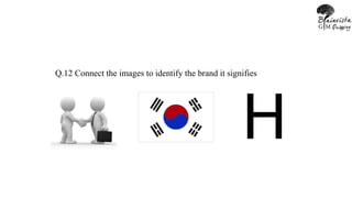 Q.12 Connect the images to identify the brand it signifies
 