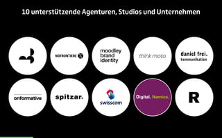 10 unterstützende Agenturen, Studios und Unternehmen
Digital. Namics.
 