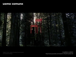 uomo comune




Stefano Cucchi - Sharp Consulting Comunicazione                                GUARDA IL VIDEO
www.sharpconsulting.it                            http://www.youtube.com/watch?v=F0oWmaZQ1V0
 