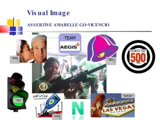 Visual Image ASSERTIVE AMABELLE GO-VICENCIO TEAM “ AMA” “ BELL” “ GO” “ VICE” “ SHOW” 