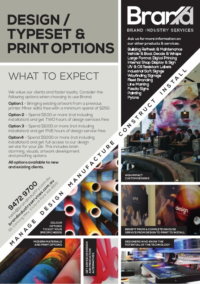 Brand Industry Services Signage • Labelling • Display