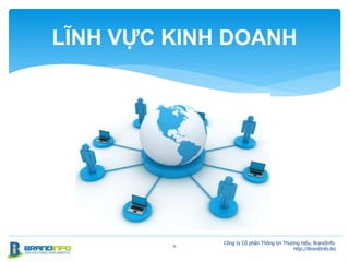 6
LĨNH VỰC KINH DOANH
Công ty Cổ phần Thông tin Thương hiệu, BrandInfo.
http://BrandInfo.biz
 