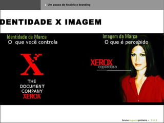 2   Um pouco de história e branding IDENTIDADE X IMAGEM bruno nogueira pinheiro   •  2 0 0 9 