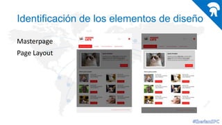 Identificación de los elementos de diseño
Masterpage
Page Layout

 