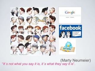 (Marty Neumeier) 
“It´s not what you say it is, it´s what they say it is”. 
 