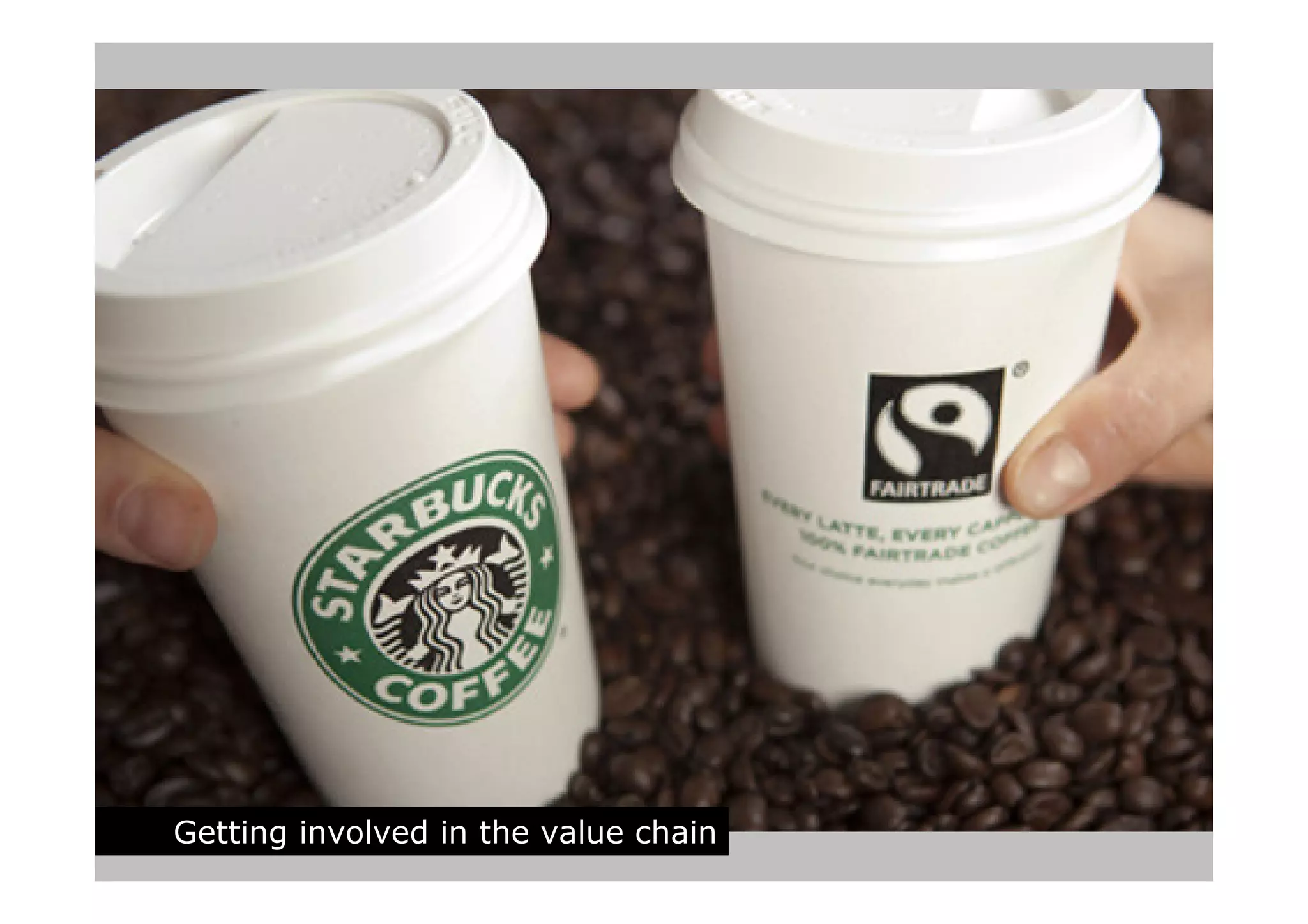 Getting involved in the value chain
 