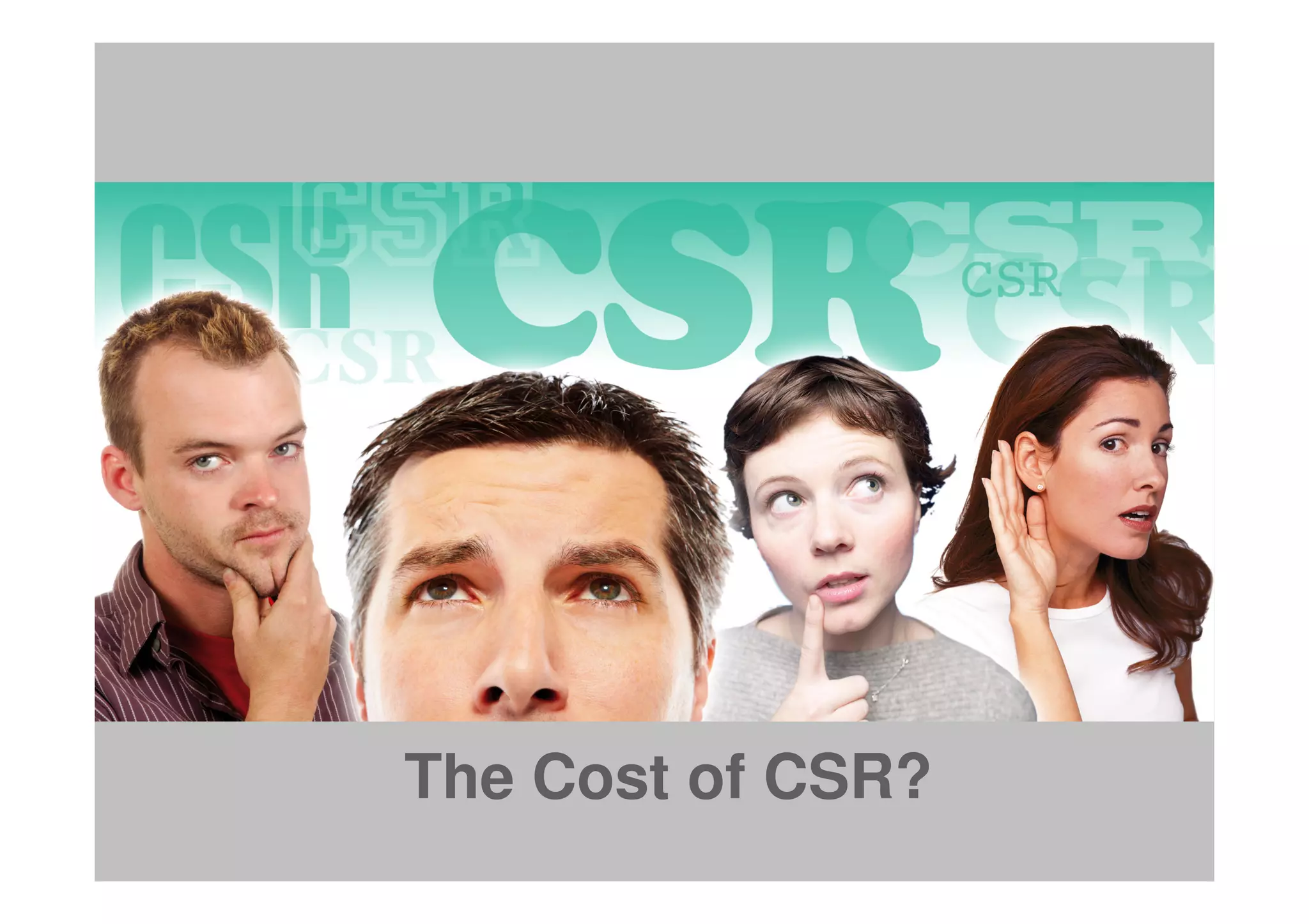The Cost of CSR?
 