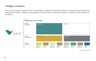 Código cromático 
A cor possui elevada capacidade de comunicação e efeitos psicossocial e culturais. Contribui para comunicar os 
atributos de imagem, catalisa as percepções e produz efeitos capazes de construir e reforçar a rede signi cante 
da Marca. 
18 
Projeto Cauduro/Lippincott 
 
