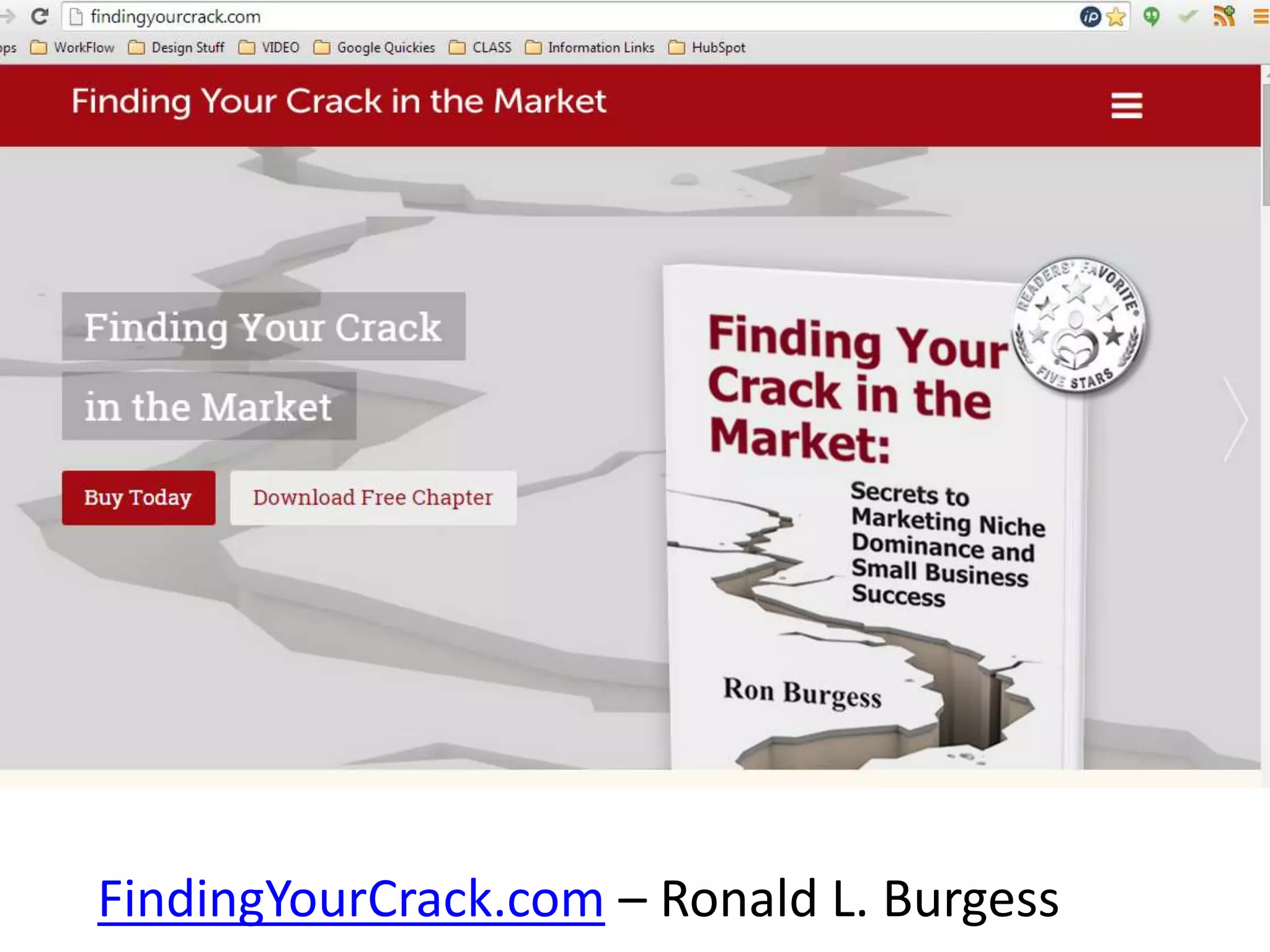 FindingYourCrack.com – Ronald L. Burgess
 
