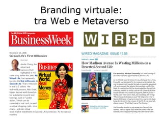 Branding virtuale:
tra Web e Metaverso