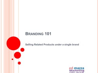 BRANDING 101
Selling Related Products under a single brand
 