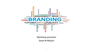 Workshop presenter
Sarah Al-Mutairi
m
 