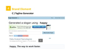 4 Brand Element
Don’t forget !
 