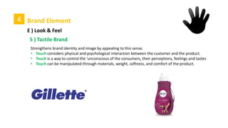 4 Brand Element
E ) Look & Feel
Five
Sense
 