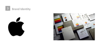 3 Brand Identity
A company’s brand identity is how that business
wants to be perceived by consumers.
The components of the brand (name, logo, tone,
tagline, typeface) are created by the business to
reflect the value the company is trying to bring to
the market and to appeal to its customers. Brand
identity is separate from brand image the term
for how consumers actually perceive the brand.
 