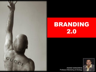 BRANDING
2.0
ANAND NARASIMHA
Professor-Marketing & Strategy
 