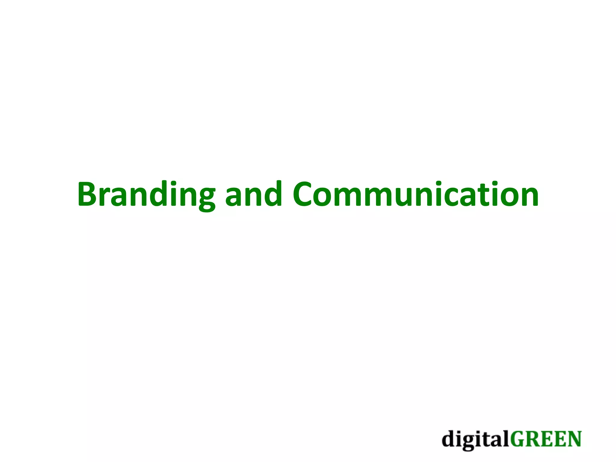 Branding and Communication