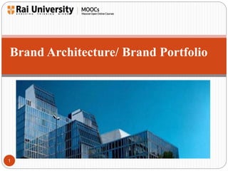 Brand Architecture/ Brand Portfolio 
1 
 