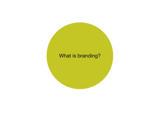 What is branding?
 
