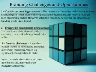 Branding challenges and opportunities | PPTX