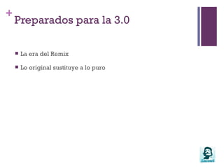 La larga cola (Long Tail)Si es el usuario o tu “tribu” quien diseña y participa en la creación del producto…¿qué vinculación emocional tiene respecto al producto?¿Será crítico?¿Será fiel?¡Será nuestro prescriptor!…Y si es influencerseráEMBAJADOR DE TU MARCA