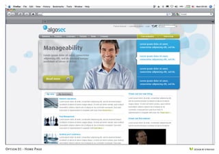 Option 01 - home Page   DESIGN BY STRATIGO
 