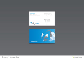 Option 01 - Business card   DESIGN BY STRATIGO
 
