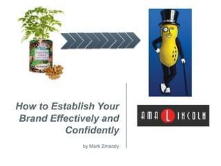 How to Establish Your
Brand Effectively and
          Confidently
             by Mark Zmarzly
 