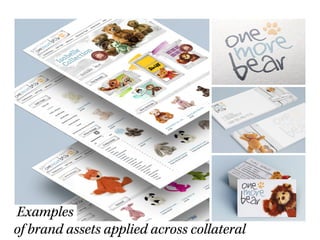 Examples
of brand assets applied across collateral
 