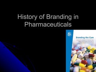 History of Branding in
  Pharmaceuticals
 