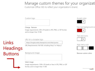 Links
Headings
Buttons
 