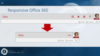 16
Responsive Office 365
 
