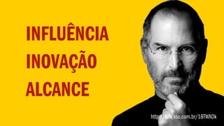 INFLUÊNCIA
INOVAÇÃO
ALCANCE
http://link.kso.com.br/18TWXOk
 