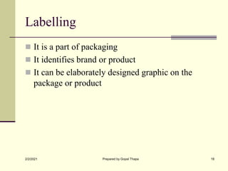 Branding, packaging and labelling | PPT