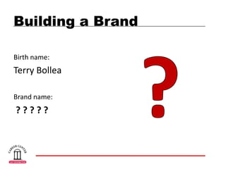 Building a Brand?Birth name:Stefani GermanottaBrand name: ? ? ? ? ?