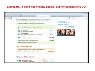 Linked IN… I don’t know many people, but my connections DO! 