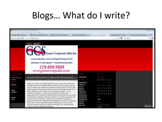 Blogs… What do I write? 