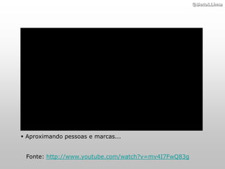 ©BetoLLima




 Aproximando pessoas e marcas...


 Fonte: http://www.youtube.com/watch?v=mv4I7FwQ83g
 
