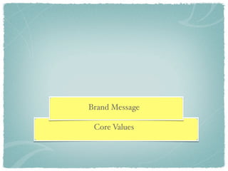 Brand Message

 Core Values
 