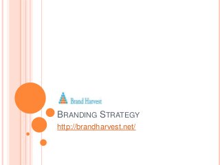 BRANDING STRATEGY
http://brandharvest.net/
 