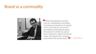 Brand vs a commodity
Al Achenbaum
 