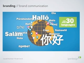 branding // brand communication 
Copyright © Iperdesign.™ All rights reserved. 
 
