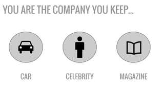 YOU ARE THE COMPANY YOU KEEP... 
CAR CELEBRITY MAGAZINE 
 