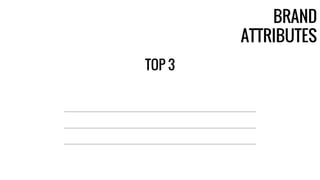 BRAND 
ATTRIBUTES 
TOP 3 
 