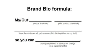 Brand Bio formula:
 